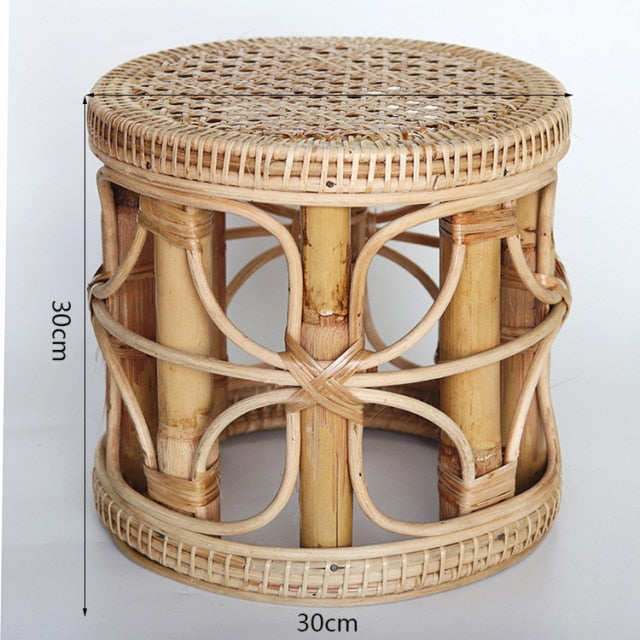 Rattan discount wicker stool